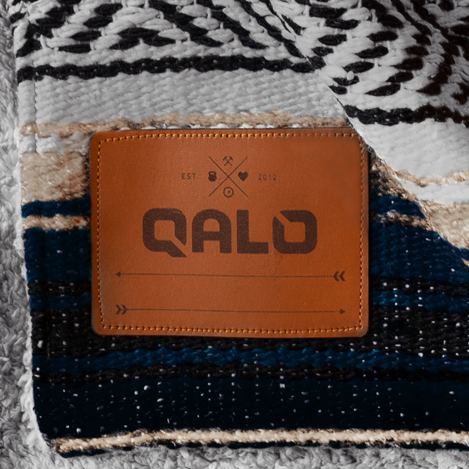 Blue Hand-Made Serape And Sherpa Baby Blanket - Image 6