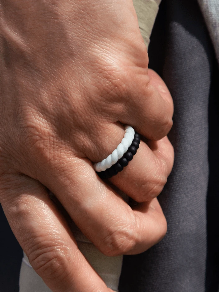 Women's Stackable Bead Pacific Opal Silicone Ring - Image 19