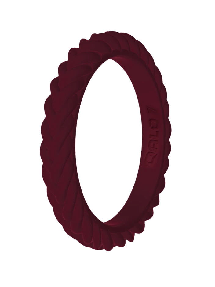 Women's Stackable Braid Silicone Ring - Image 6