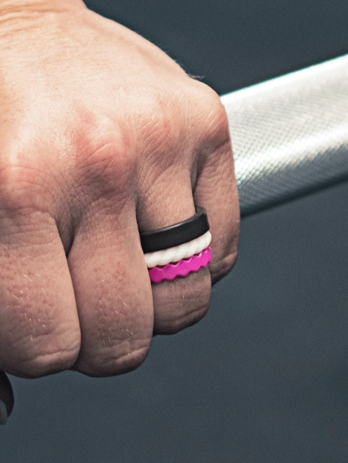 Women's Stackable Chevron Silicone Ring - Image 20