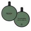Green Round Silicone Dog ID Tag