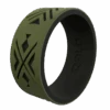Men's Strata Arrowhead And Fish Silicone Ring