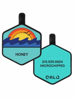 Ocean Sunrise Silicone Dog ID Tag