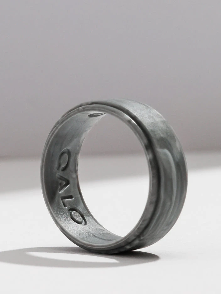 Men's Natural Stone Modern Silicone Ring - Image 3