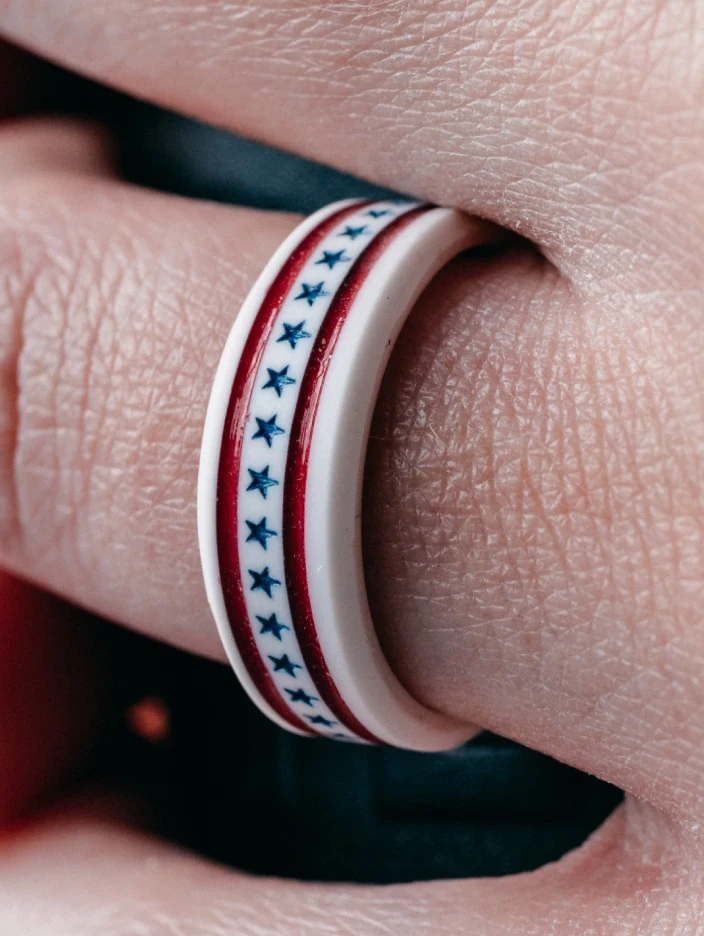 Folds Of Honor Stars And Stripes Modern Ring - Image 2