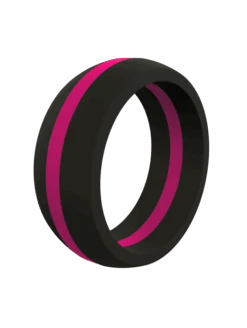 Men's Thin Pink Line Classic Silicone Ring