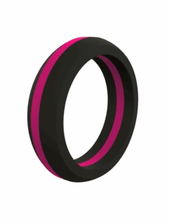 Women's Thin Pink Line Classic Silicone Ring