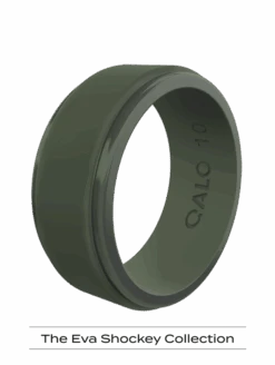 Men's Eva Shockey Polished Step Edge Silicone Ring
