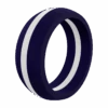 Men's Thin White Line Silicone Ring