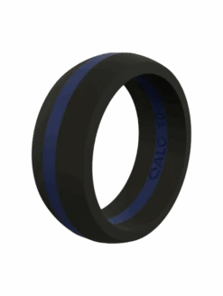 Men's Thin Blue Line Silicone Ring