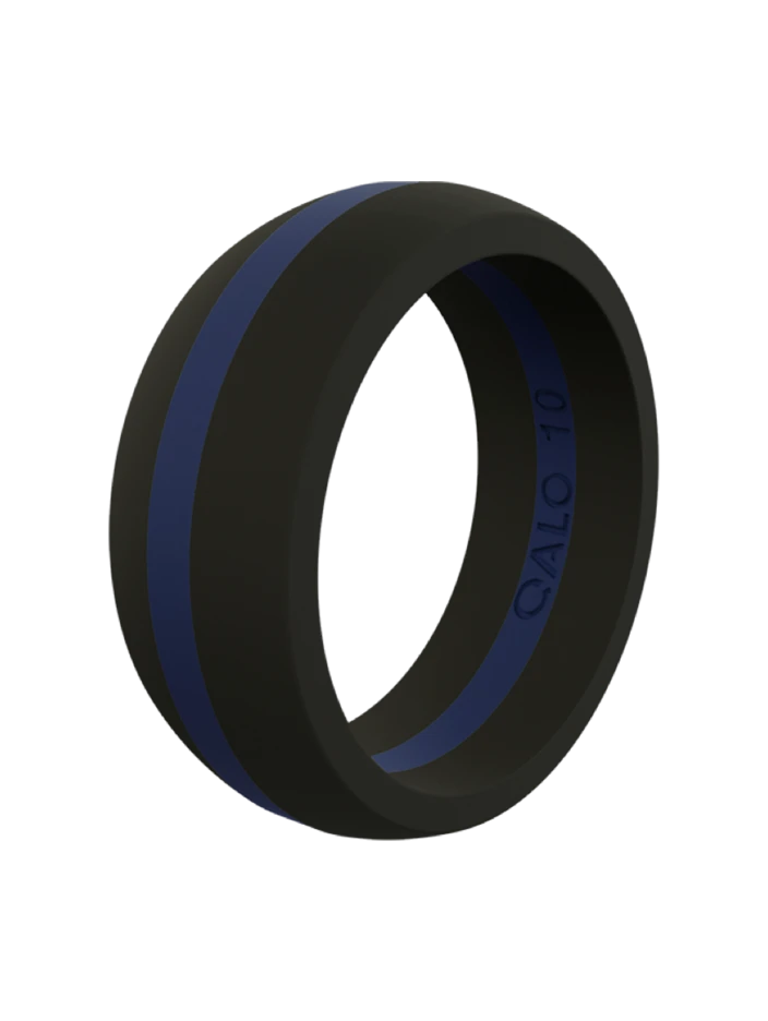 Men's Thin Blue Line Silicone Ring