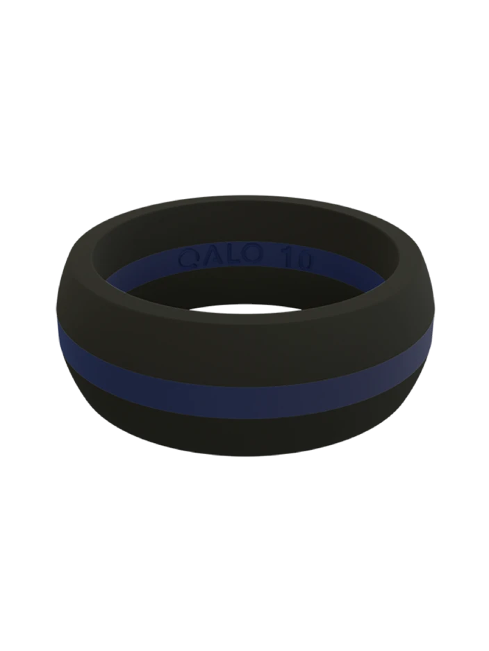 Men's Thin Blue Line Silicone Ring - Image 2