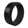 Men's Black Hex Silicone Ring