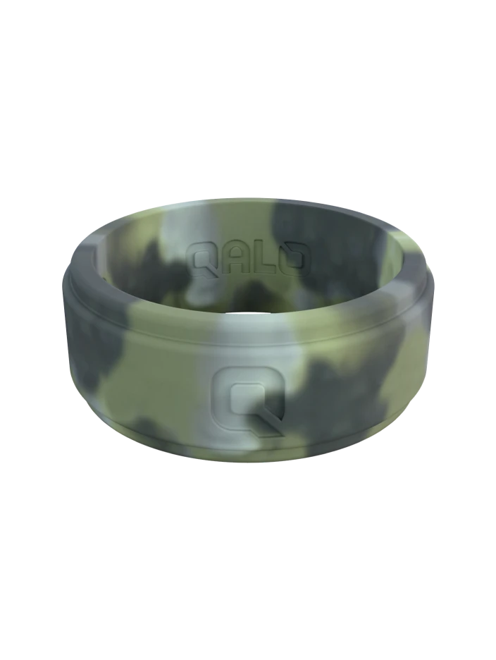 Men's Brush Camo Step Edge Q2X™ Silicone Ring - Image 4