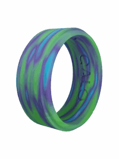 Men's Aurora Polished Step Edge Silicone Ring