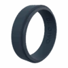 Men's Slate Grey Narrow Polished Step Edge Silicone Ring