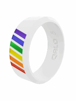 Rainbow Pride Flag Modern Silicone Ring