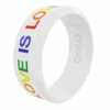 Rainbow Love Is Love Modern Silicone Ring