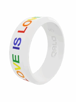 Rainbow Love Is Love Modern Silicone Ring
