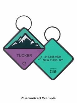 QALO TraQ Bloom Mountain Silicone Dog ID Tag
