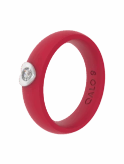 Women's Silver Heart Gemstone Ring