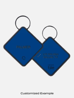 QALO TraQ Classic Navy Silicone Dog ID Tag