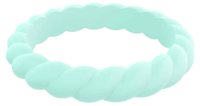 Women's Stackable Twist Silicone Ring - Image 2