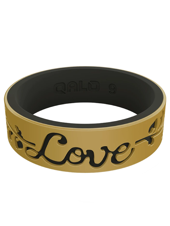 Women's Metallic Strata Filigree Love Silicone Ring - Image 3