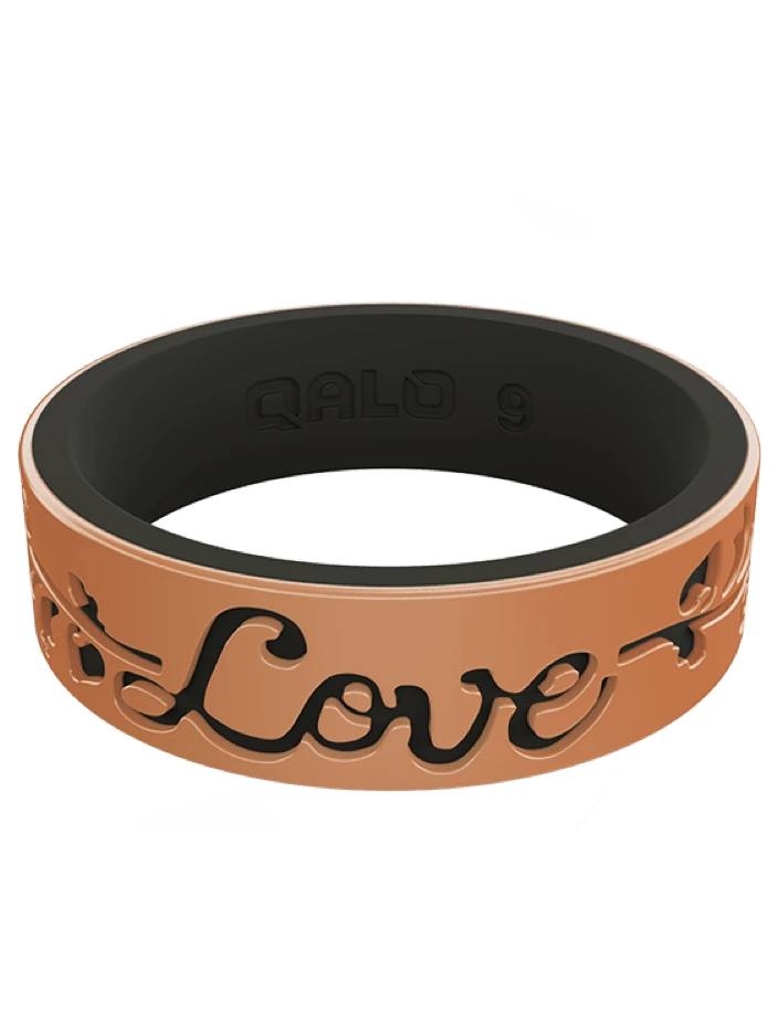 Women's Metallic Strata Filigree Love Silicone Ring - Image 12