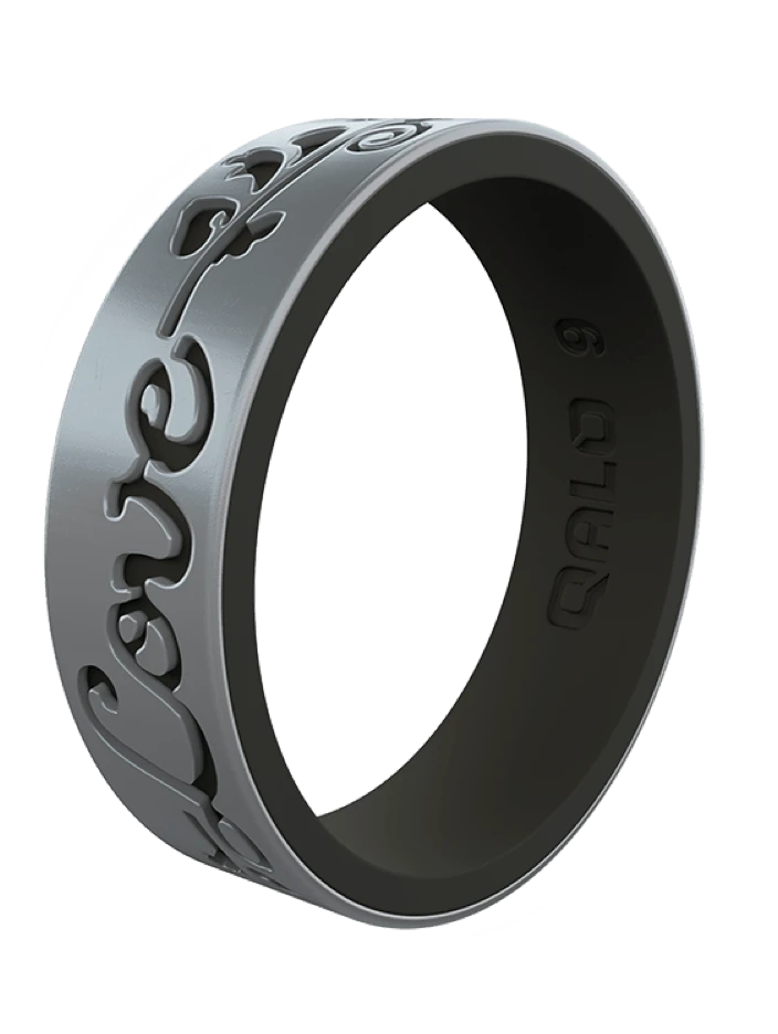 Women's Metallic Strata Filigree Love Silicone Ring - Image 6