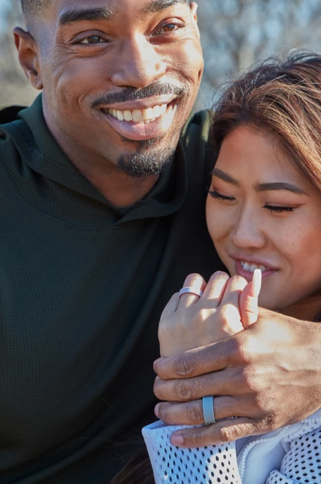 Men's Metallic Score Strata Silicone Ring - Image 16