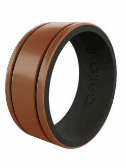 Men's Metallic Score Strata Silicone Ring
