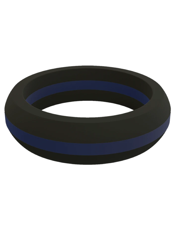 Women's Thin Blue Line Silicone Ring - Image 4