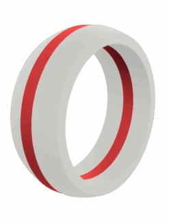 Men's Thin Red Line Silicone Ring