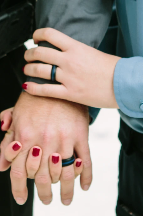 Women's Thin Blue Line Silicone Ring - Image 5