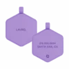 Violet Glow Classic Hex Dog ID Tag