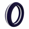 Women's Thin White Line Silicone Ring