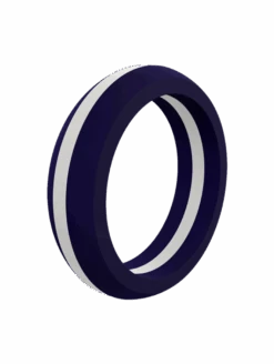 Women's Thin White Line Silicone Ring