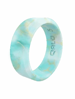 Women's Metallic Marble Modern Silicone Ring