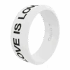 Black Love Is Love Modern Silicone Ring