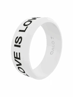Black Love Is Love Modern Silicone Ring