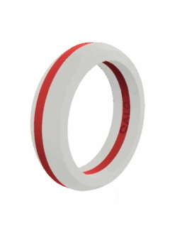 Women's Thin Red Line Silicone Ring
