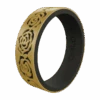 Women's Clearance Gold/Black Strata Blossom Silicone Ring