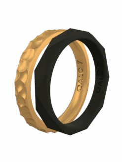 Women's Black & Gold Double Stack