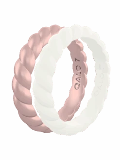 Women's Rose Gold & White Double Stack