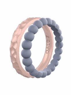 Women's Rose Gold & Berry Double Stack