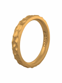 Women's Metallic Forged Stackable Silicone Ring