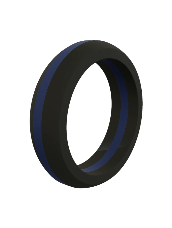 Women's Thin Blue Line Silicone Ring