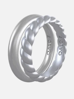 Women's Silver Double Stack