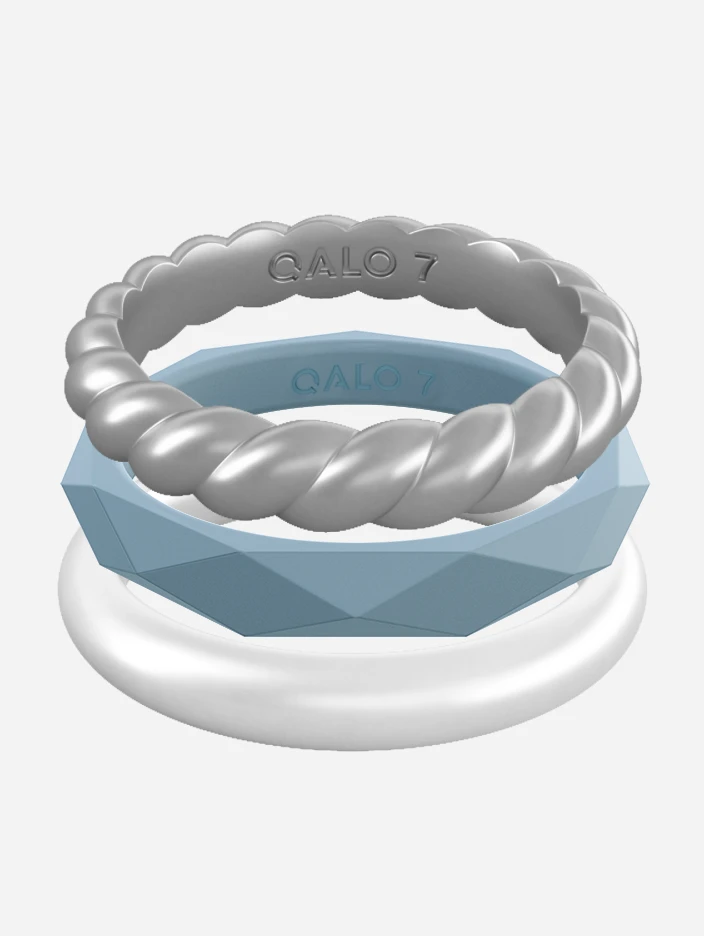 Women's Pearl, Blue Moonstone, & Silver Triple Stack - Image 4